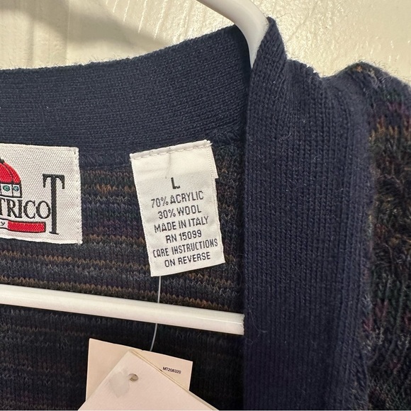 Vintage Florence Tricot Men’s Wool Blend Button Down Cardigan Coogi style Size L - Picture 4 of 5